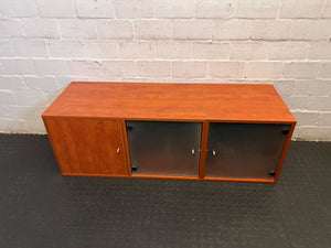 Stylish Wooden Sideboard with Glass Doors – Slight Scratches - REDUCED