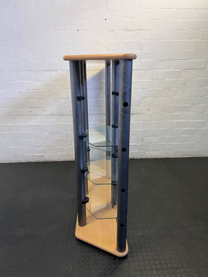 Stylish Glass and Wood TV Unit with Minor Scratches - REDUCED