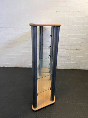 Stylish Glass and Wood TV Unit with Minor Scratches - REDUCED