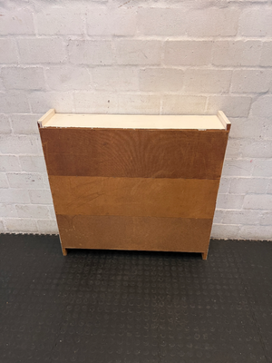 Tall White 5-Tier Wooden Bookshelf - Well Used with Edge Scuffing - 2ndhandwarehouse.com