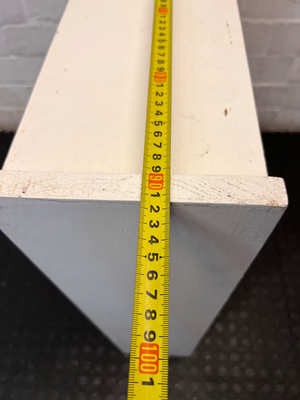 Tall White 5-Tier Wooden Bookshelf - Well Used with Edge Scuffing - 2ndhandwarehouse.com