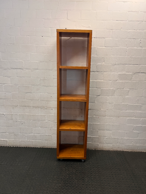 Tall Timber Open Bookshelf on Wheels