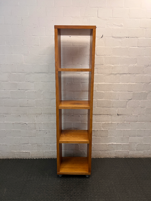 Tall Timber Open Bookshelf on Wheels