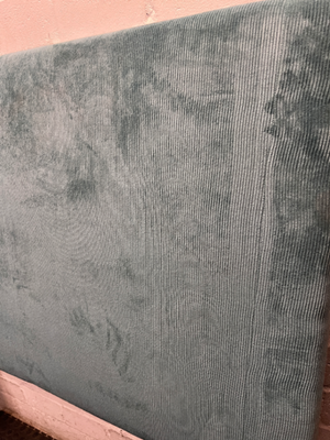 Teal Upholstered Queen Headboard — Good Used Condition