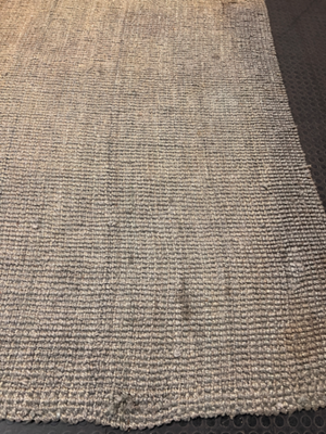 Textured Natural Fibre Woven Area Rug — Well Used Condition