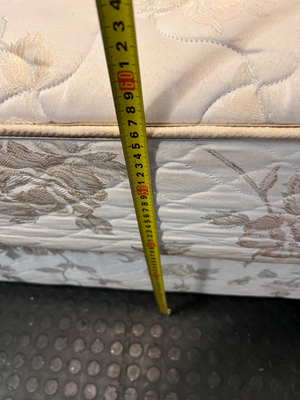 Therapedic Queen Base Set with Floral Fabric Finish — Visible Signs of Use; Fair Condition