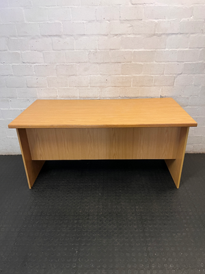 Timber-Look Office Desk with 2 Drawers - Visible Wear - 2ndhandwarehouse.com