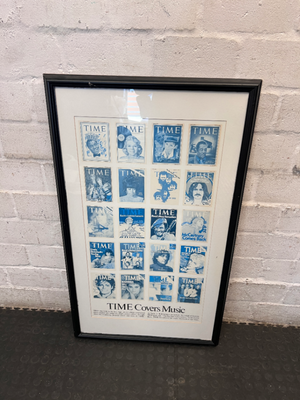 Time Covers Music Framed Artwork - Black Frame - 2ndhandwarehouse.com