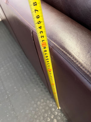 Timeless Burgundy Leather 2-Seater Sofa