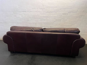 Timeless Burgundy Leather 2-Seater Sofa