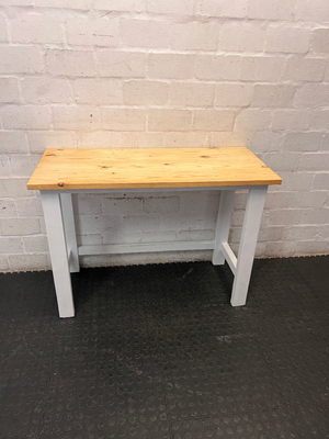 Two-Tone Wood and White Console Table — Good Working Order