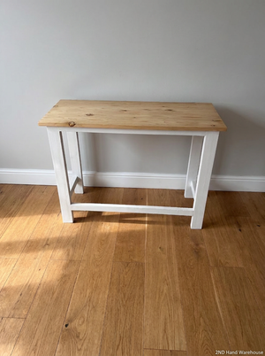 Two-Tone Wood and White Console Table — Good Working Order