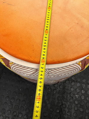 Unique Fabric and Wood Storage Ottoman - Colorful Patterns