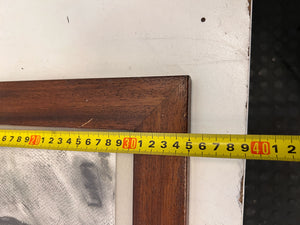 Unique Framed Artistic Print with Dark Wood Frame – Minor Wear - 2ndhandwarehouse.com