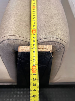 DBL SIDED- 170CM - Stylish Beige Upholstered Restaurant Booth Seat Wooden Frame - Minor Wear