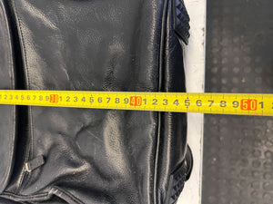 Versatile Black Leather Backpack Briefcase Bag