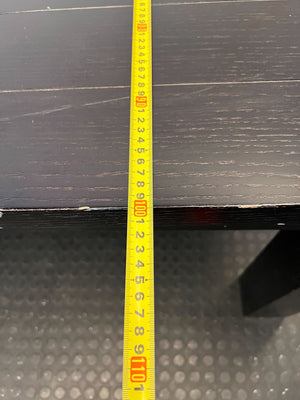 Versatile Black Slatted Dining Table 240 x 100cm