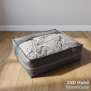 Versatile Grey Quilted Blanket/Duvet with Storage Bag - 2ndhandwarehouse.com