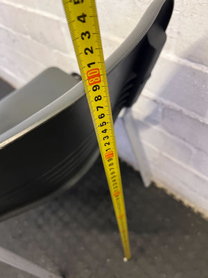 Versatile Grey Stacking Utility Chair