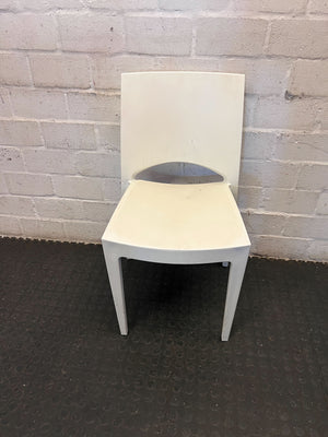 Versatile White Molded Dining Chair - 2ndhandwarehouse.com