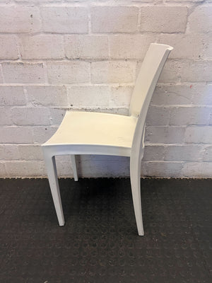 Versatile White Molded Dining Chair - 2ndhandwarehouse.com