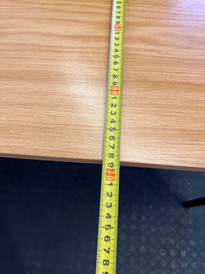 Versatile Wood-Look & Black Metal Desk/Table 137 x 68cm