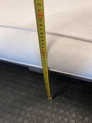 Versatile Wooden Futon Sofa with Cream Cushion