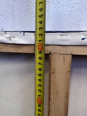 Vibrant Abstract Canvas Art - Dynamic Greens & Blues 61 by 152