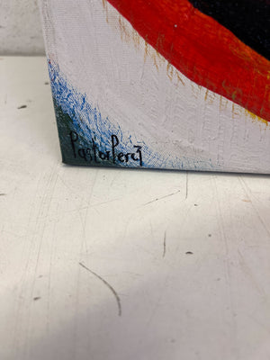 Vibrant Abstract Concentric Circles Canvas Art 102 by 76