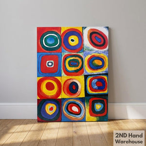 Vibrant Abstract Concentric Circles Canvas Art 102 by 76