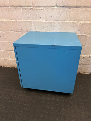 Vibrant Blue 2-Drawer Mobile Filing Cabinet - 2ndhandwarehouse.com