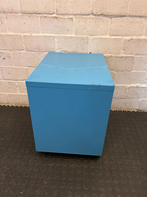 Vibrant Blue 2-Drawer Mobile Filing Cabinet - 2ndhandwarehouse.com