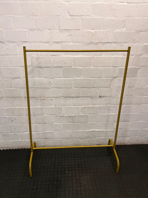 Vibrant Mustard Yellow Metal Clothing Rail - Good Condition - 2ndhandwarehouse.com
