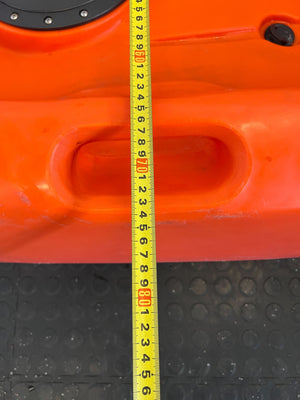 Vibrant Orange Sit-on-Top Kayak with Paddle