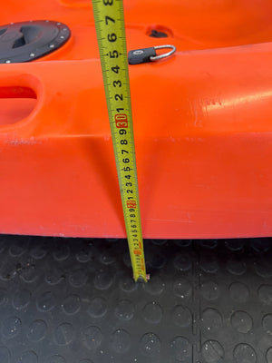 Vibrant Orange Sit-on-Top Kayak with Paddle