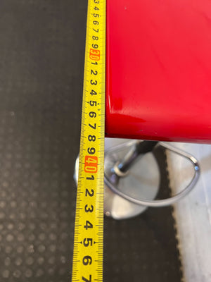 Vibrant Red & Chrome Adjustable Bar Stool - 2ndhandwarehouse.com