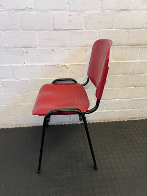 Vibrant Red Retro Utility Chair