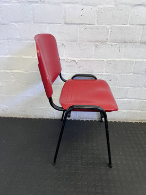 Vibrant Red Retro Utility Chair