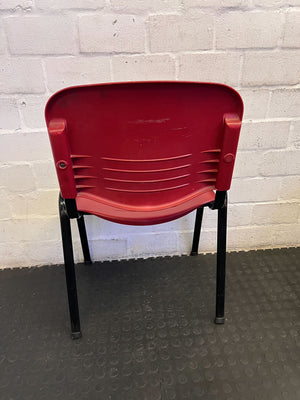 Vibrant Red Retro Utility Chair