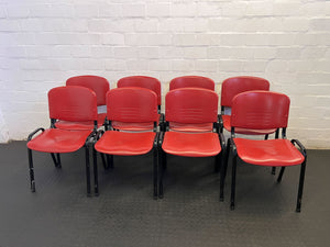 Vibrant Red Retro Utility Chair