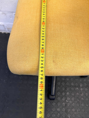 Vibrant Yellow Fabric Office Chair with Minor Wear