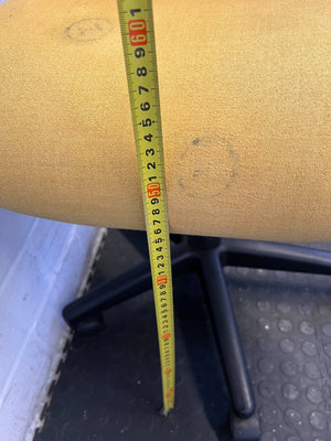 Vibrant Yellow Fabric Office Chair with Minor Wear