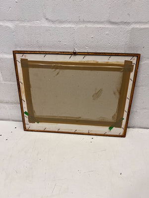 Vintage Framed Lithograph of Cape Town Landscape 50 x 40cm