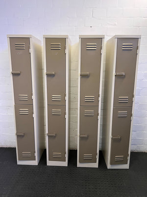Industrial Two-Tier Metal Locker Storage Unit