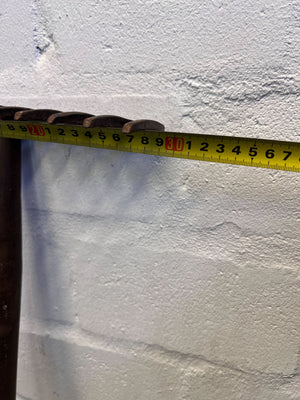 Vintage Iron Pot Rack โ Rustic Brown Color, 5-Hook Design