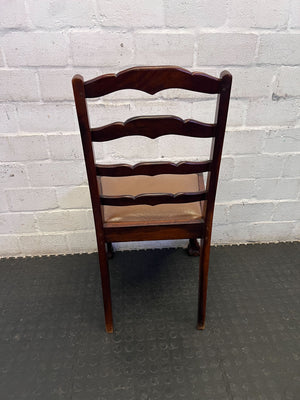 Vintage Ladder Back Dining Chair with Cabriole Legs