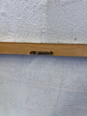 Vintage Marseille City Map Canvas Art