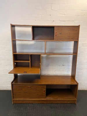 Vintage Modular Wooden Wall Unit - Fair Condition - 2ndhandwarehouse.com