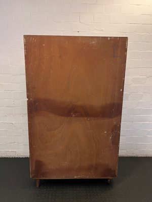 Vintage Wavy Wardrobe - One Leg Damaged - Needs Repair - 2ndhandwarehouse.com