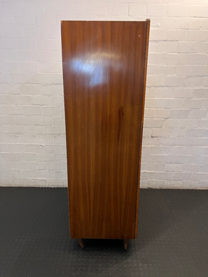 Vintage Wavy Wardrobe - One Leg Damaged - Needs Repair - 2ndhandwarehouse.com